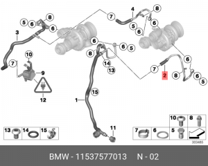 Шланг 11 53 7 577 013 BMW