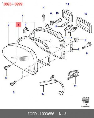 Прокладка, основная фара 1 003 656 FORD