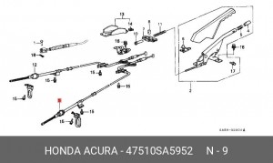 Трос, стояночная тормозная система 47510SA5952 HONDA