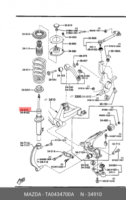 Деталь TA0434700A MAZDA