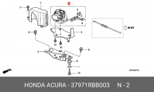 Датчик положения дроссельной заслонки 37971RBB003 HONDA