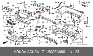Кронштейн крепления бампера 71190SEA000 HONDA