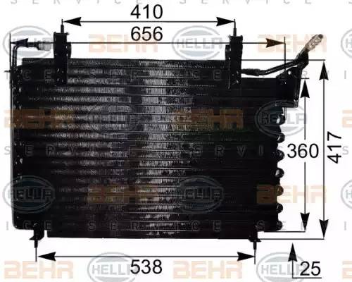 Конденсатор, кондиционер 8FC351036781 HELLA