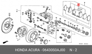 Комплект тормозных колодок, диско 06430-S0A-J00 HONDA
