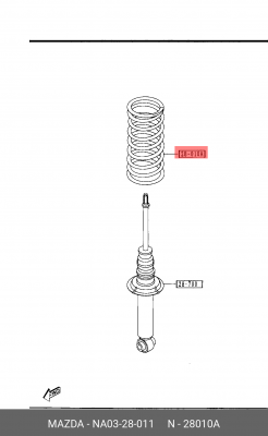 Пружина подвески NA03-28-011 MAZDA