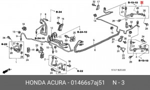 Тормозной шланг 01466S7AJ51 HONDA