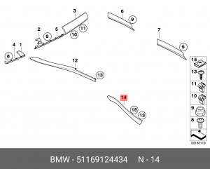 Накладка 51169124434 BMW