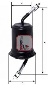 Фильтр топливный S1520B SOFIMA