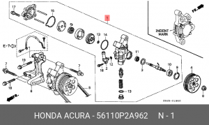 Гидравлический насос, рулевое управление 56110P2A962 HONDA