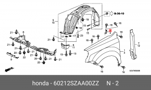 Деталь 60212SZAA00ZZ HONDA