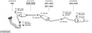 Средний глушитель выхлопных газов 284305 BOSAL