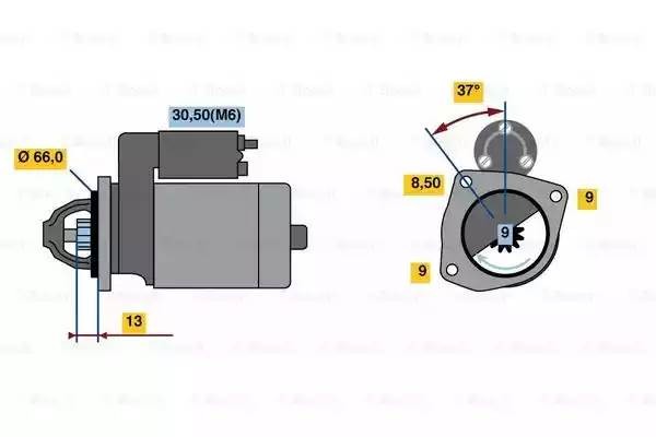 Стартер 0 001 107 490 BOSCH
