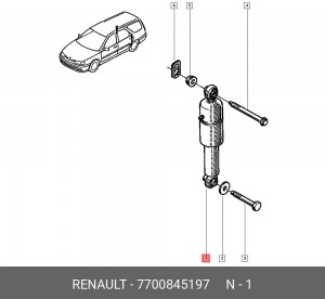Амортизатор подвески 7700845197 RENAULT