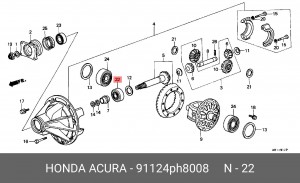 Подшипник ступицы колеса 91124PH8008 HONDA