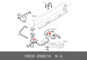Подвеска, соединительная тяга стабилизатора 8558110 IVECO