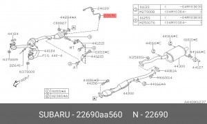 Лямбда-зонд 22690AA560 SUBARU