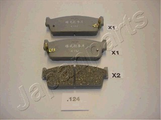 Комплект тормозных колодок, диско PP-124AF JAPAN PARTS GROUP
