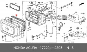 Воздушный фильтр 17220PM2305 HONDA