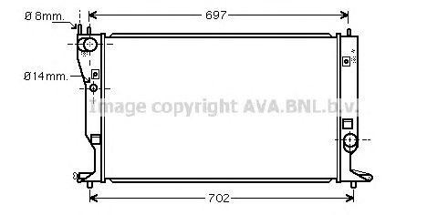 Радиатор, охлаждение двигател TO2399 AVA