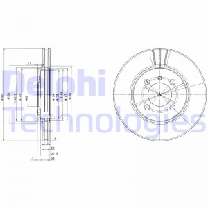 Тормозной диск BG2347 DELPHI