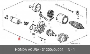 Стартер 31200P0C004 HONDA