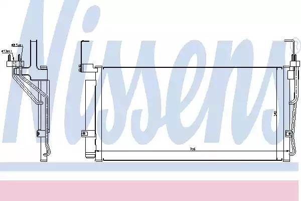 Конденсатор, кондиционер 94451 NISSENS