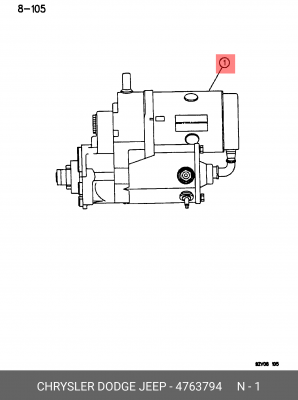 Стартер 476 3794 CHRYSLER