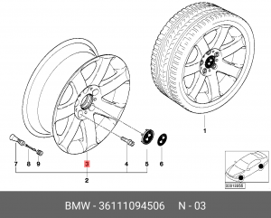 Диск колеса 36 11 1 094 506 BMW