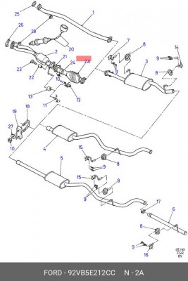Катализатор 92VB-5E212-CC FORD