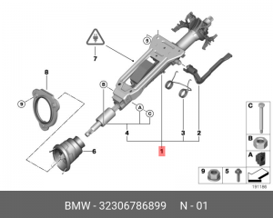 Колонка рулевая 32 30 6 786 899 BMW