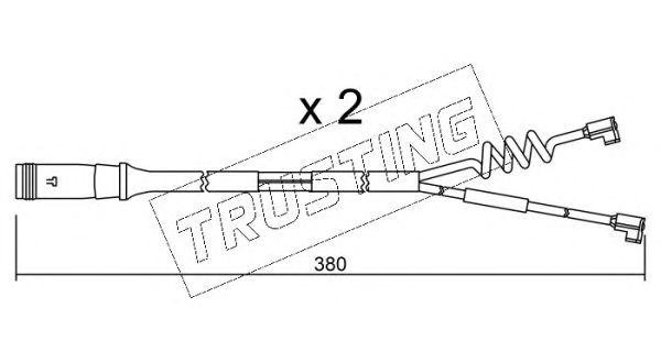 Сигнализатор, износ тормозных колодок SU175K TRUSTING