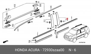 Накладка 72930SZAA00 HONDA