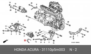 Поликлиновой ремень 31110-P5M-003 HONDA