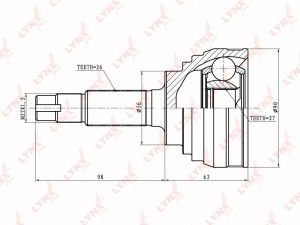 ШРУС CO-7514 LYNXAUTO