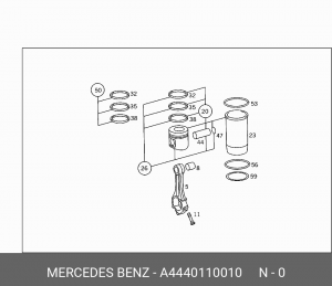 Гильза цилиндра ДВС A4440110010 MERCEDES BENZ