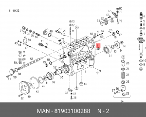 Болт 81903100288 MAN