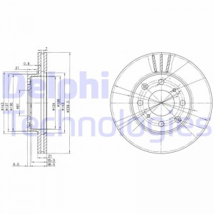 Тормозной диск BG2673 DELPHI