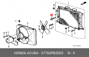 Термовыключатель, вентилятор радиатора 37760PB2003 HONDA