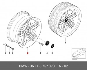 Диск колеса 36 11 6 757 373 BMW