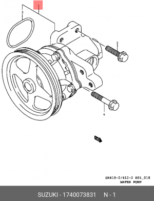 Водяной насос 17400-73831 SUZUKI