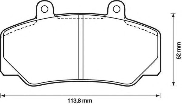 Комплект тормозных колодок, диско 571370B BENDIX JURID