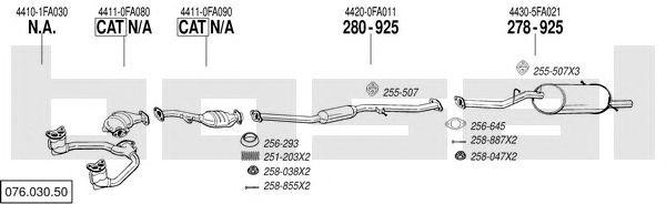 Система выпуска ОГ 07603050 BOSAL
