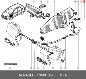 Водяной насос, система очистки фар 7700813676 RENAULT