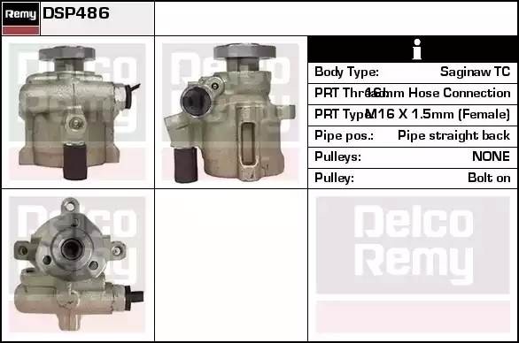 Гидравлический насос, рулевое управление DSP486 DELCO REMY