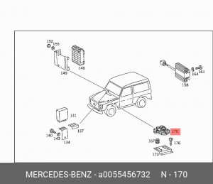 Блок управления, система зажигания A 005 545 67 32 MERCEDES BENZ