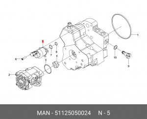 Клапанный элемент, Сommon-Rail-System 51125050024 MAN