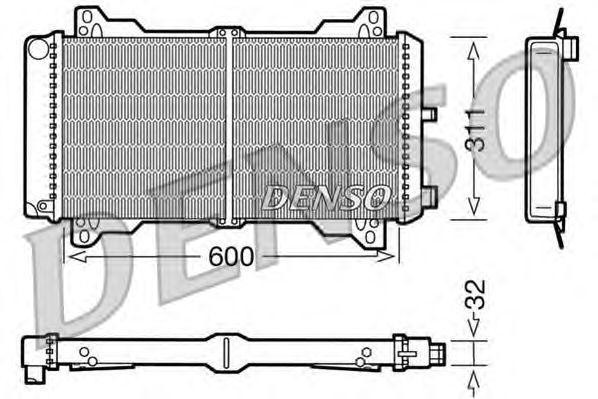 Радиатор, охлаждение двигател DRM10012 DENSO