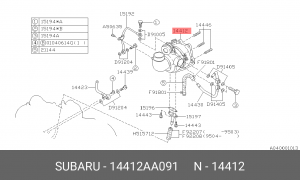 Турбокомпрессор 14412AA091 SUBARU