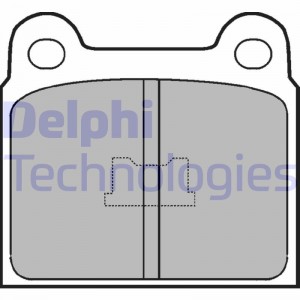 Комплект тормозных колодок, диско LP76 DELPHI