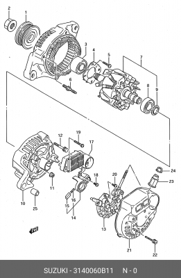 Генератор 31400-60B11 SUZUKI